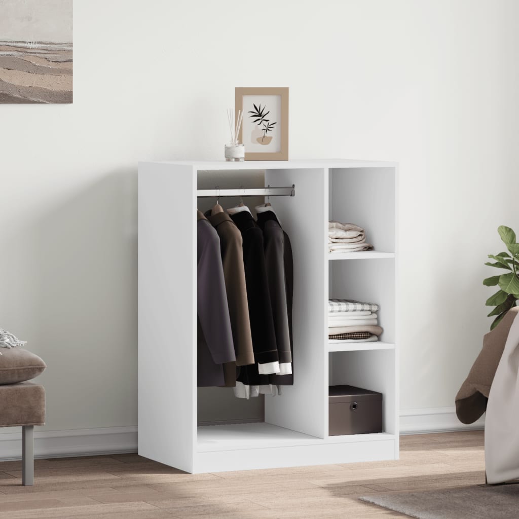 Wardrobe White 30.3"x18.9"x40.2" Engineered Wood