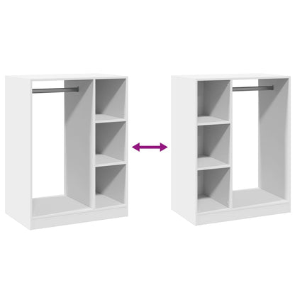 Wardrobe White 30.3"x18.9"x40.2" Engineered Wood
