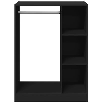 Wardrobe Black Engineered wood Compact Wardrobe Rectangular
