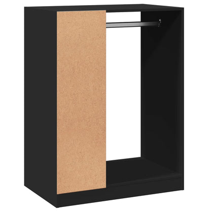 Wardrobe Black Engineered wood Compact Wardrobe Rectangular