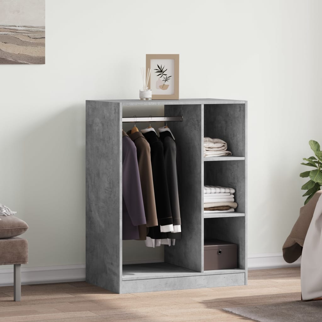 Wardrobe Concrete Grey Engineered wood Compact Wardrobe