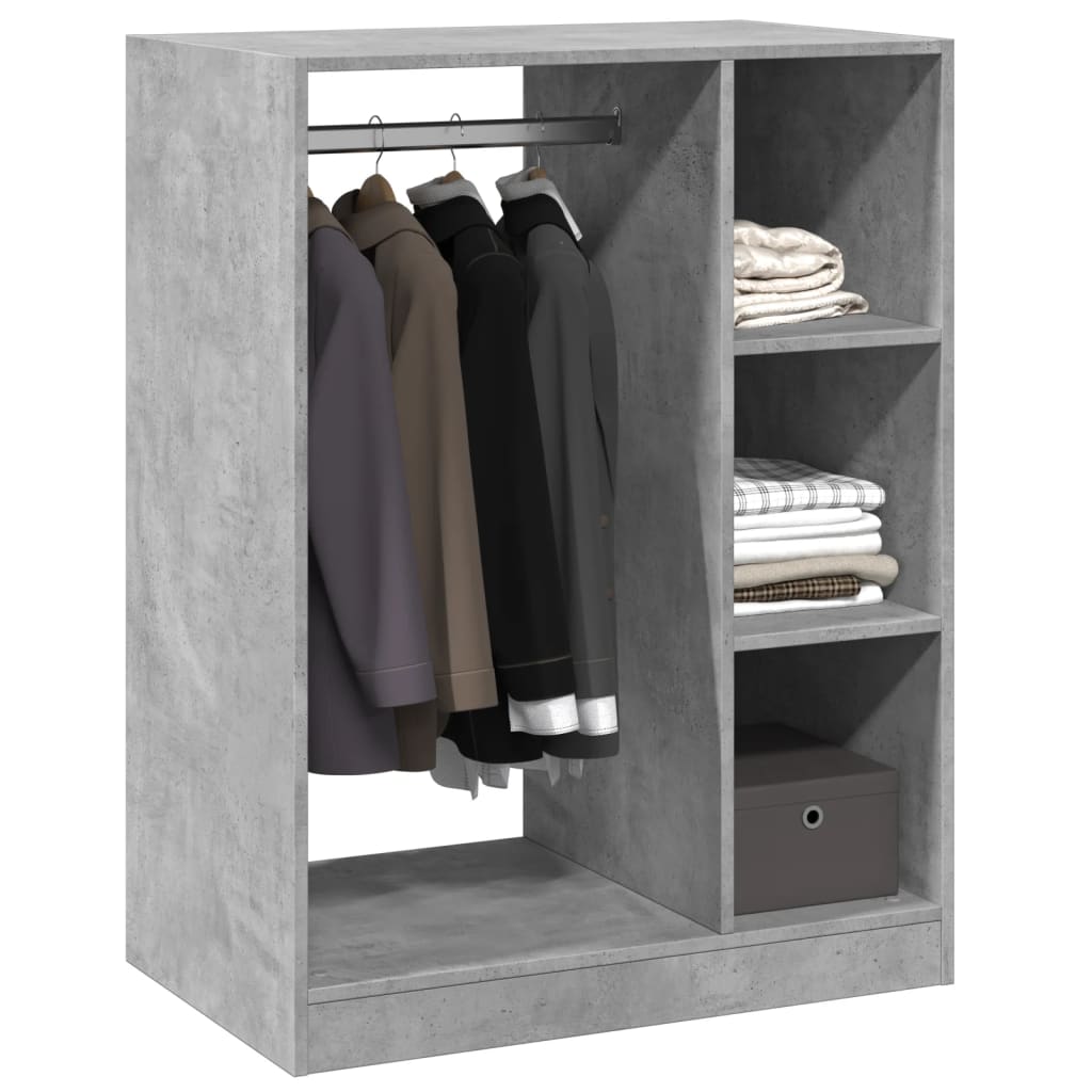 Wardrobe Concrete Grey Engineered wood Compact Wardrobe