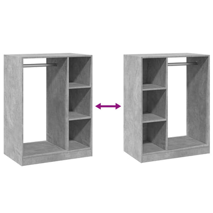 Wardrobe Concrete Grey Engineered wood Compact Wardrobe