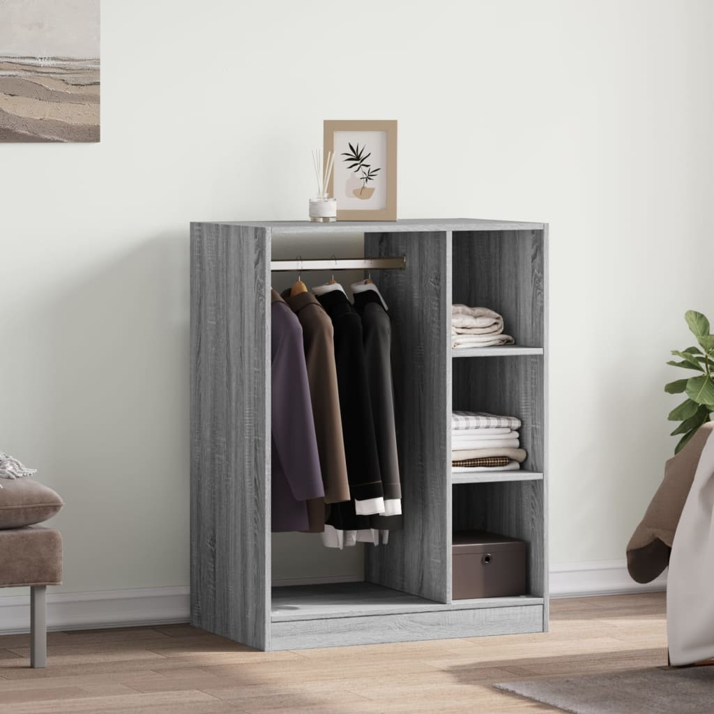 Wardrobe Grey sonoma Engineered wood Compact Wardrobe