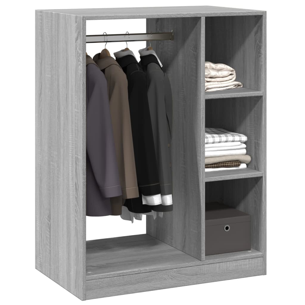 Wardrobe Grey sonoma Engineered wood Compact Wardrobe