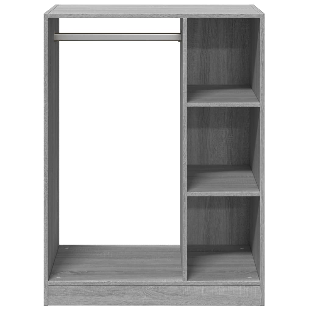 Wardrobe Grey sonoma Engineered wood Compact Wardrobe