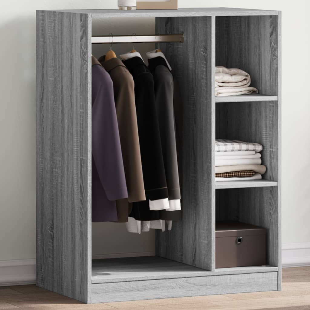 Wardrobe Grey sonoma Engineered wood Compact Wardrobe