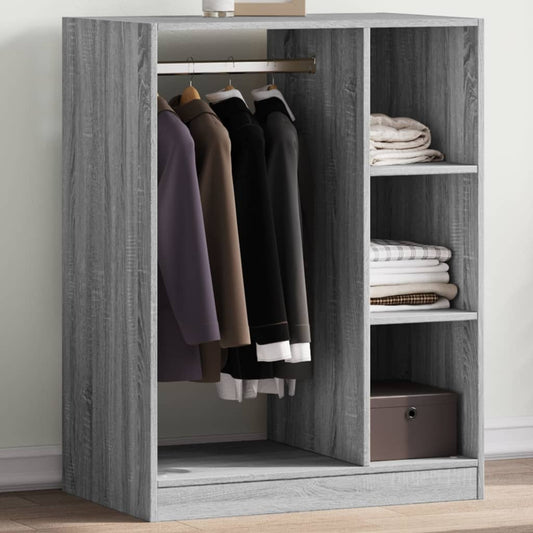Wardrobe Grey sonoma Engineered wood Compact Wardrobe