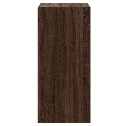 Wardrobe Brown oak Engineered wood Compact Storage Wardrobe