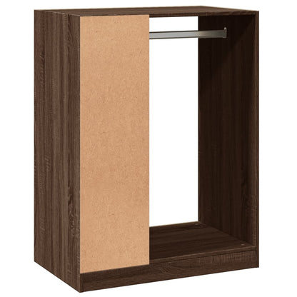 Wardrobe Brown oak Engineered wood Compact Storage Wardrobe
