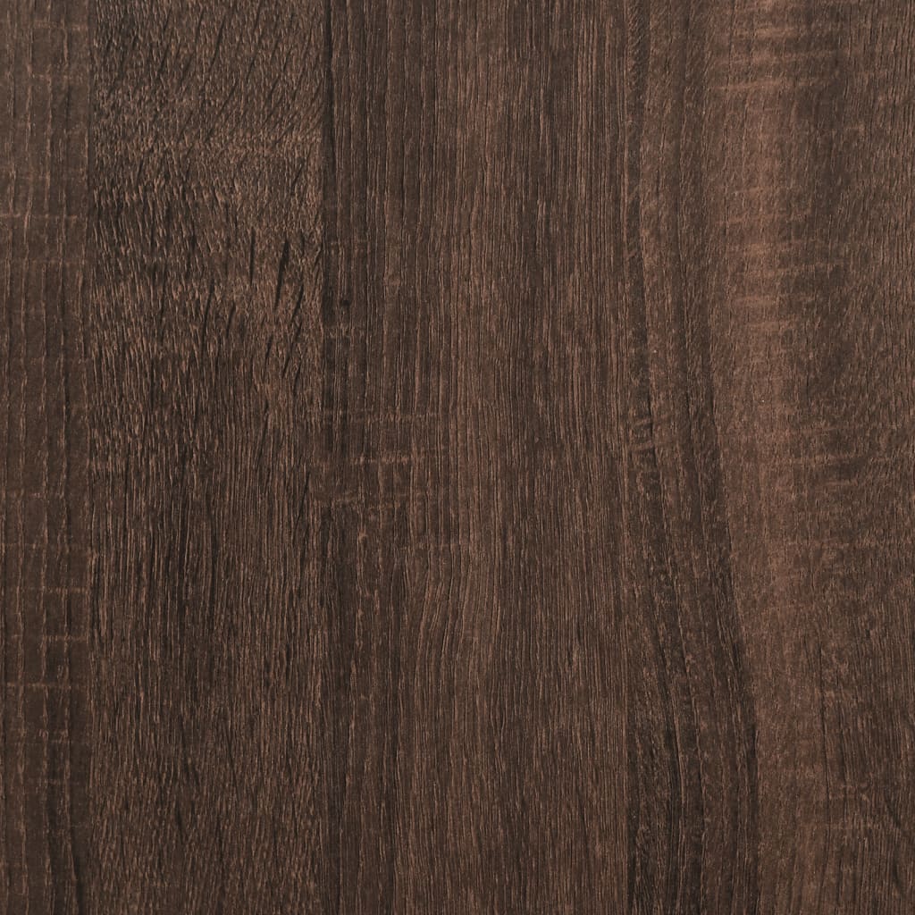 Wardrobe Brown oak Engineered wood Compact Storage Wardrobe