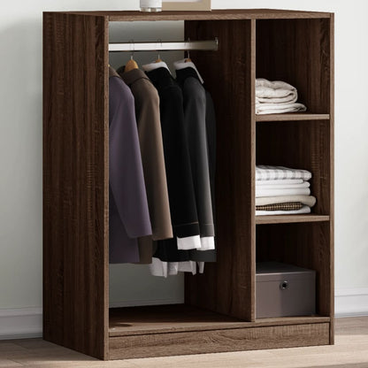 Wardrobe Brown oak Engineered wood Compact Storage Wardrobe