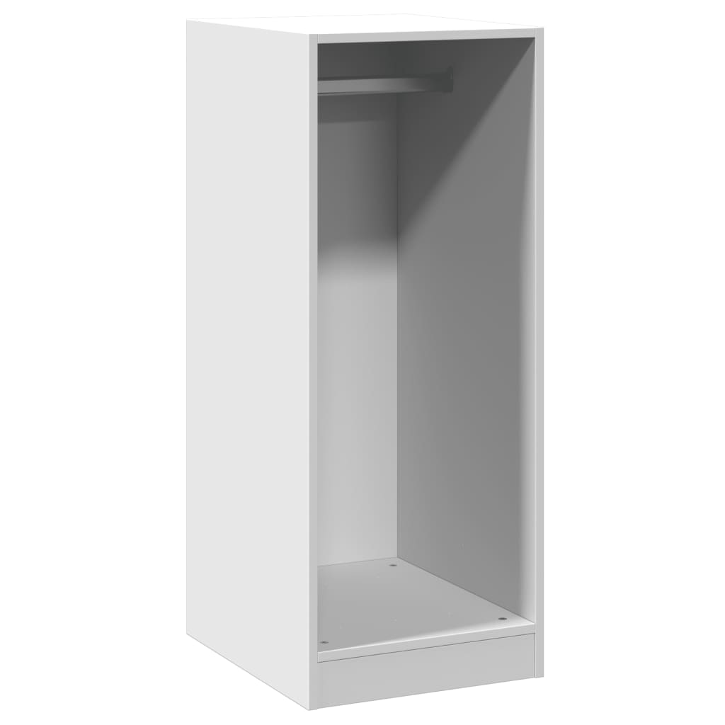Wardrobe White Engineered wood Compact Wardrobe Rectangular
