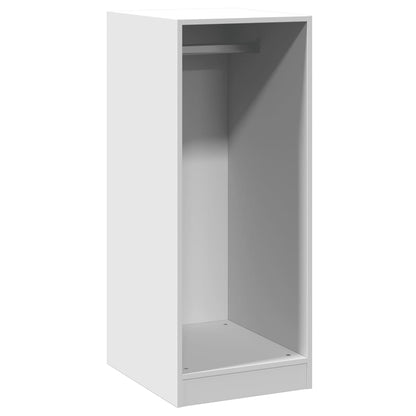 Wardrobe White Engineered wood Compact Wardrobe Rectangular