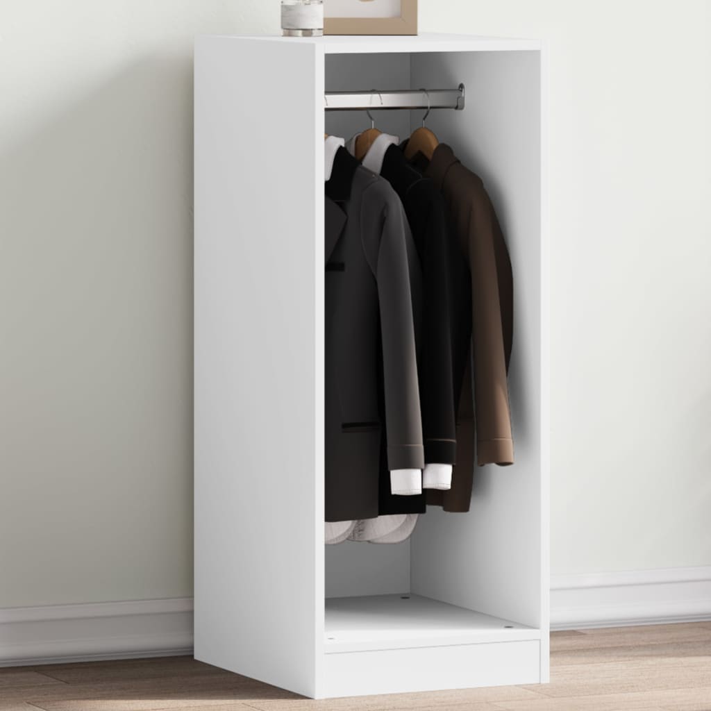 Wardrobe White Engineered wood Compact Wardrobe Rectangular