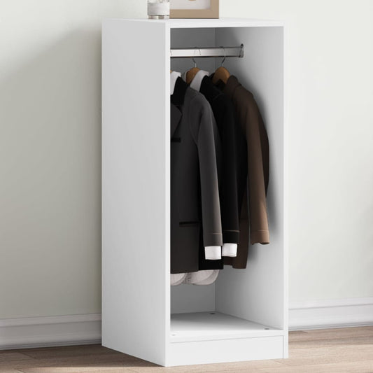 Wardrobe White Engineered wood Compact Wardrobe Rectangular