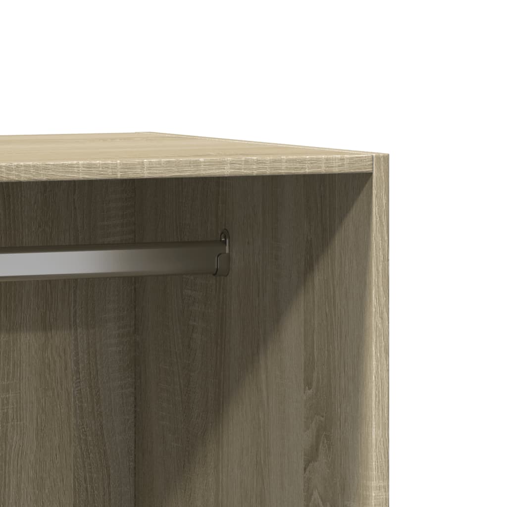 Wardrobe Sonoma Oak Engineered Wood Compact Wardrobe