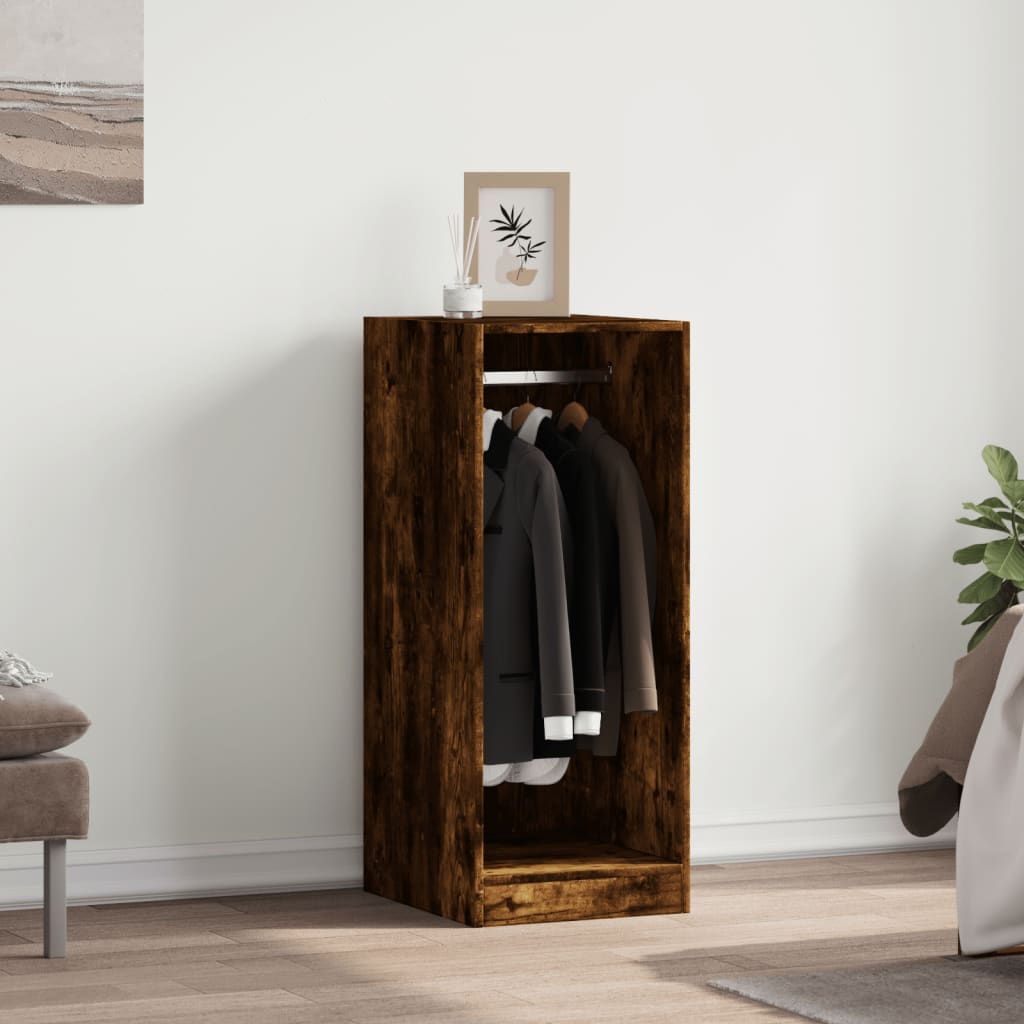 Wardrobe Smoked oak Engineered wood Compact Wardrobe