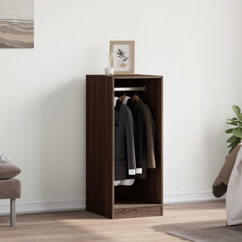 Wardrobe Grey Sonoma Engineered wood Compact Wardrobe