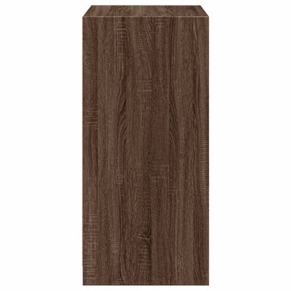Wardrobe Brown Oak Engineered Wood Compact Wardrobe Rectangular