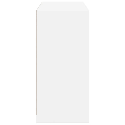 Wardrobe White Engineered wood Wardrobe Rectangular Minimalist