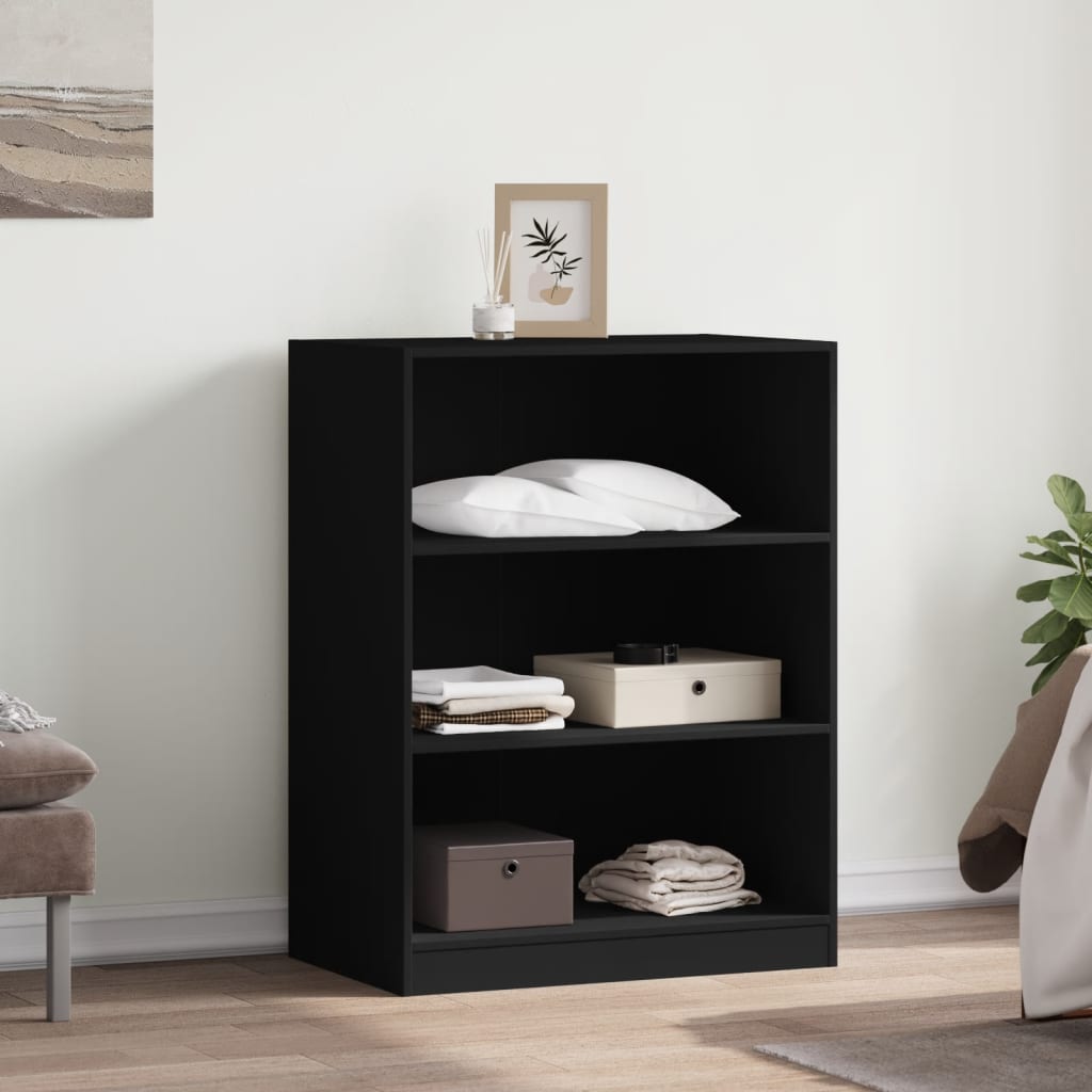 Wardrobe Black Engineered wood Compact Wardrobe Rectangular