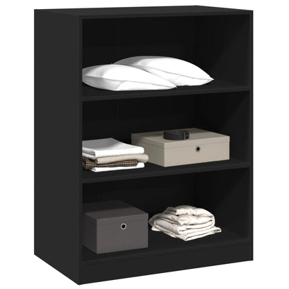 Wardrobe Black Engineered wood Compact Wardrobe Rectangular