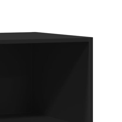 Wardrobe Black Engineered wood Compact Wardrobe Rectangular