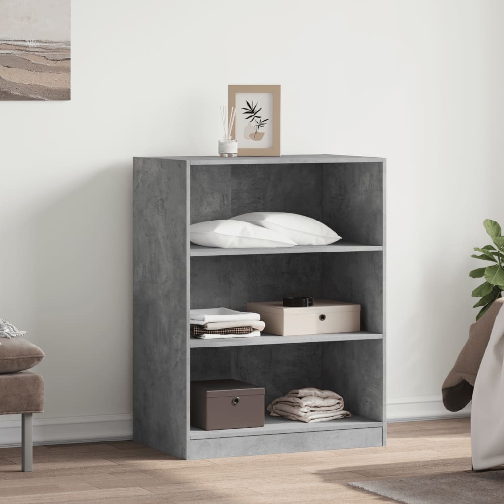 Wardrobe Concrete Grey Engineered Wood Wardrobe Rectangular