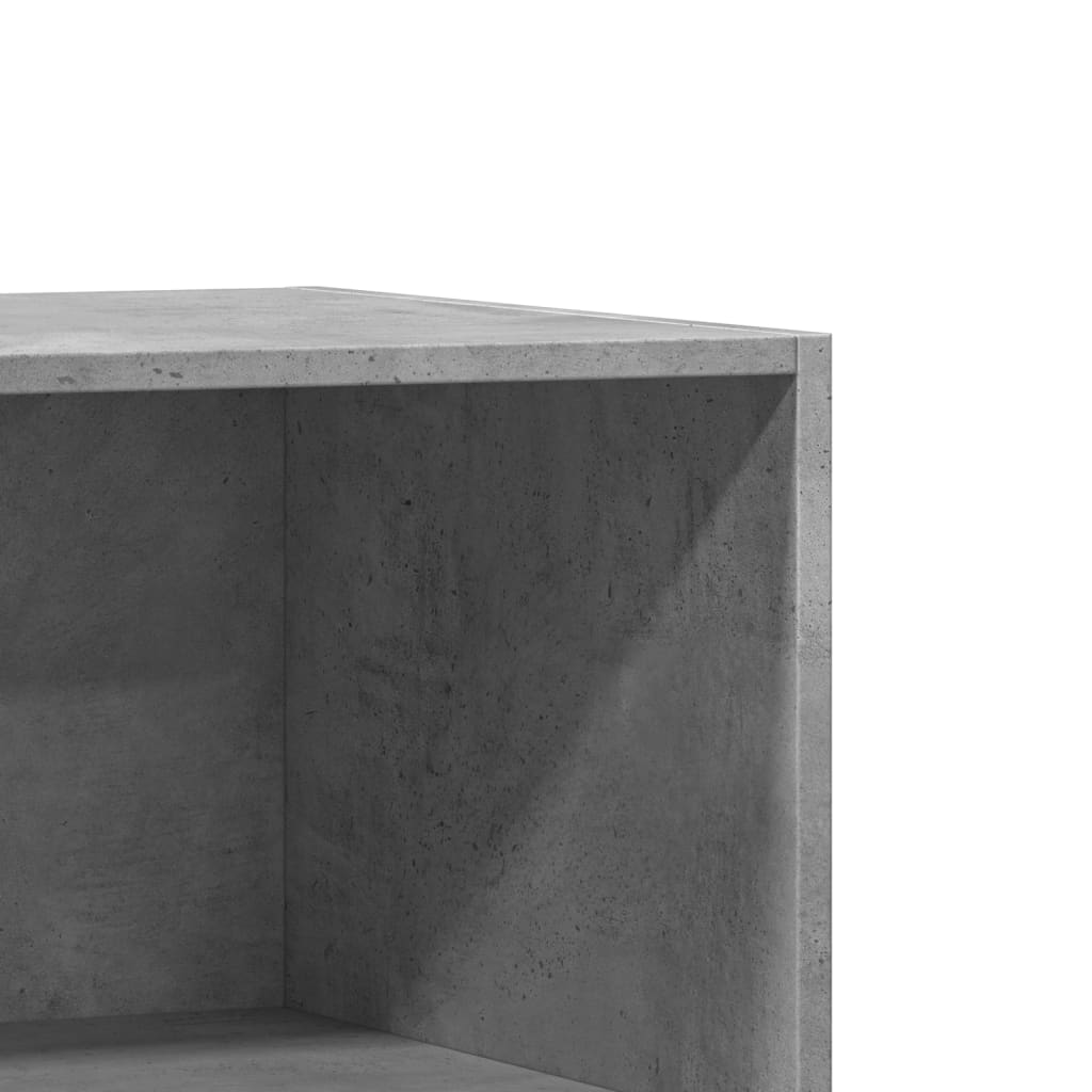 Wardrobe Concrete Grey Engineered Wood Wardrobe Rectangular