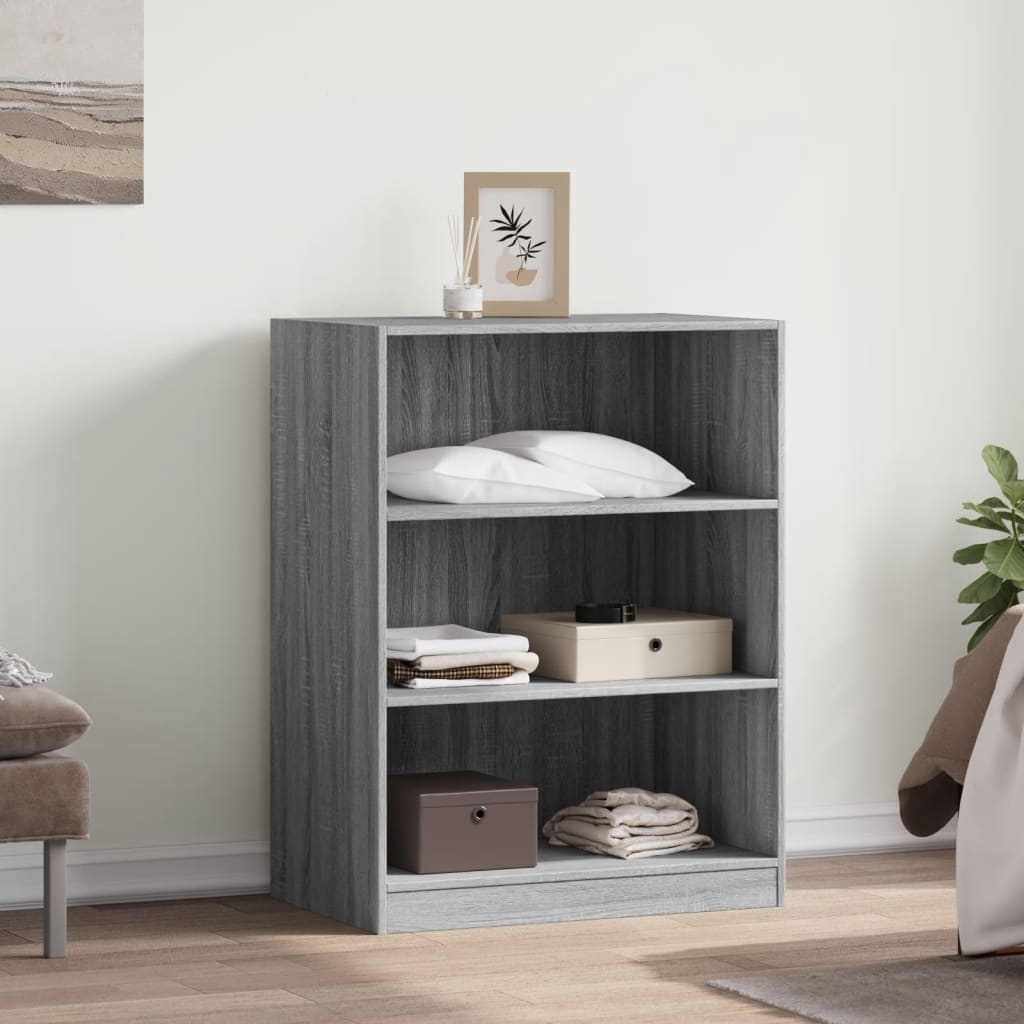 Wardrobe Grey Sonoma Engineered Wood Compact Wardrobe