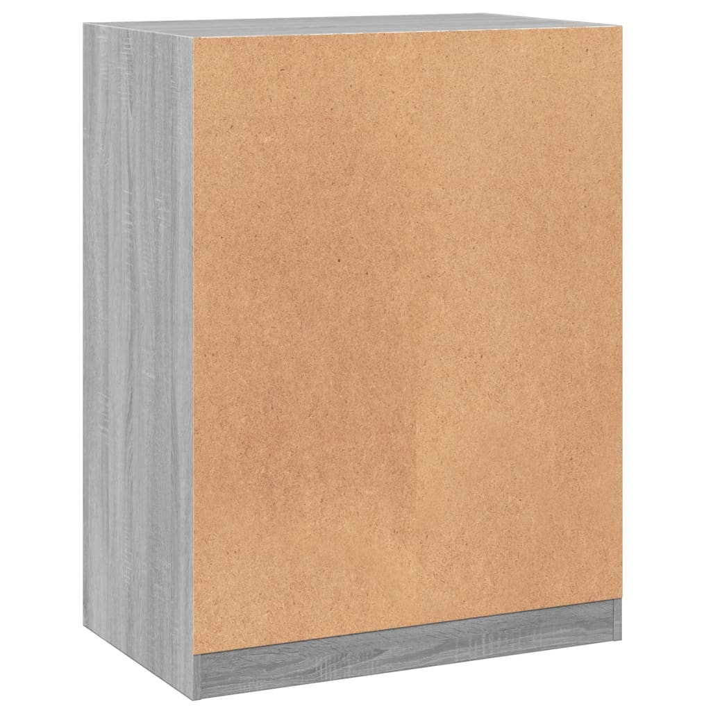Wardrobe Grey Sonoma Engineered Wood Compact Wardrobe