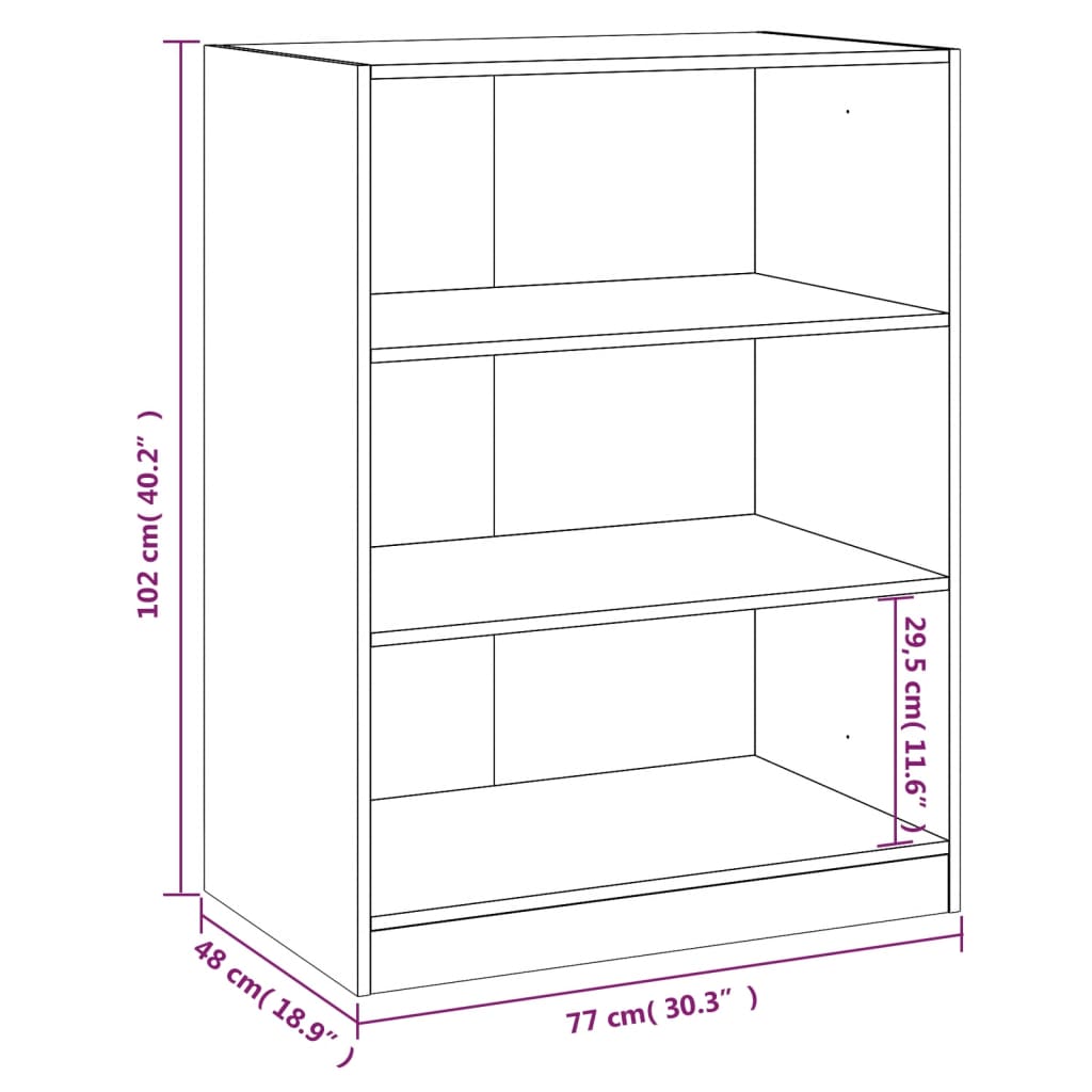 Wardrobe Grey Sonoma Engineered Wood Compact Wardrobe