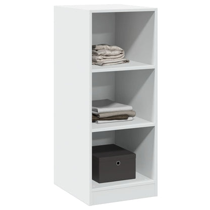 Wardrobe White Engineered Wood Compact Wardrobe Rectangular