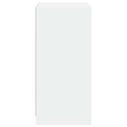 Wardrobe White Engineered Wood Compact Wardrobe Rectangular