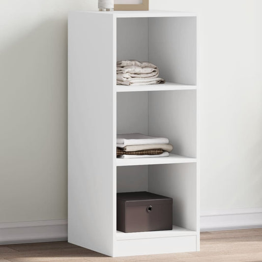 Wardrobe White Engineered Wood Compact Wardrobe Rectangular