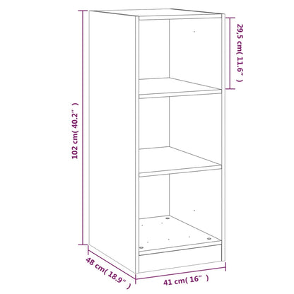 Wardrobe Concrete grey Engineered wood Compact Warehouse