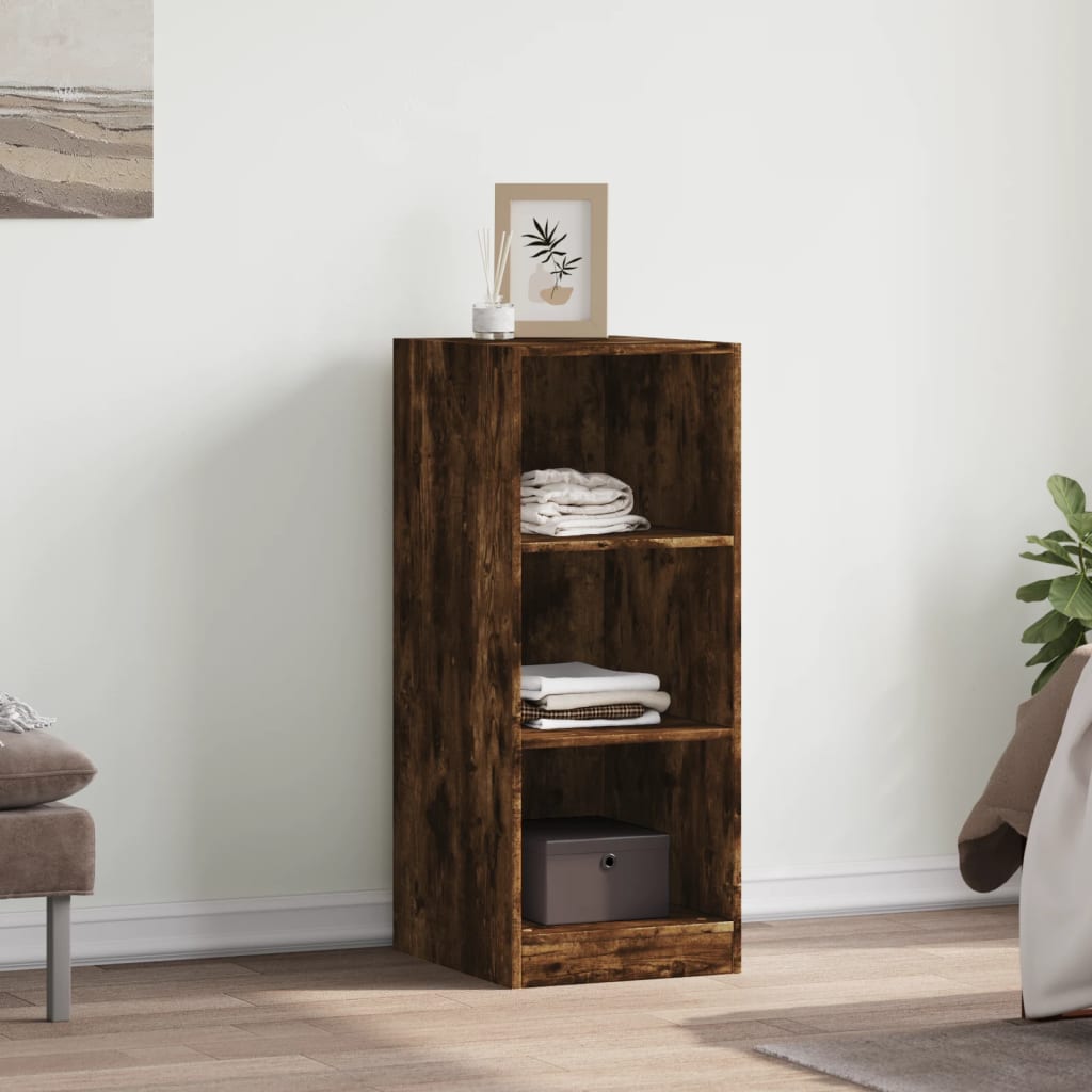 Wardrobe Smoked Oak Engineered Wood Compact Wardrobe