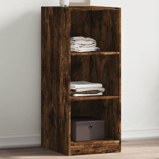 Wardrobe Smoked Oak Engineered Wood Compact Wardrobe