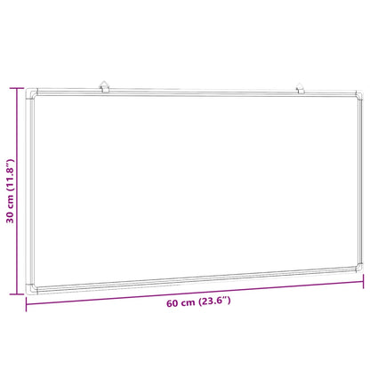 Magnetic Whiteboard 23.6"x11.8"x0.7" Aluminum