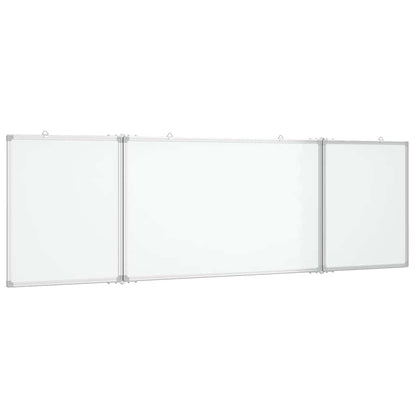 Magnetic Whiteboard Foldable 63"x19.7"x0.7" Aluminum