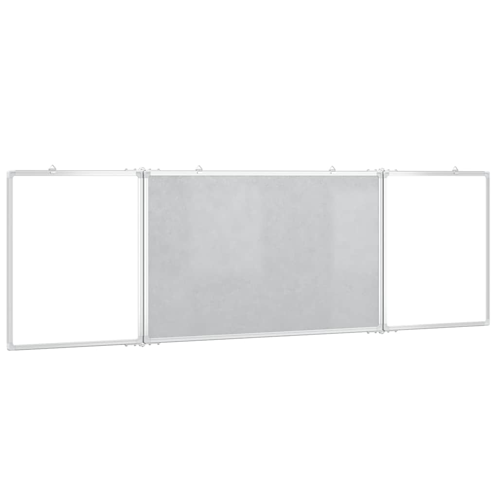 Magnetic Whiteboard Foldable 63"x19.7"x0.7" Aluminum