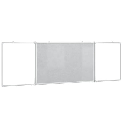 Magnetic Whiteboard Foldable 63"x19.7"x0.7" Aluminum