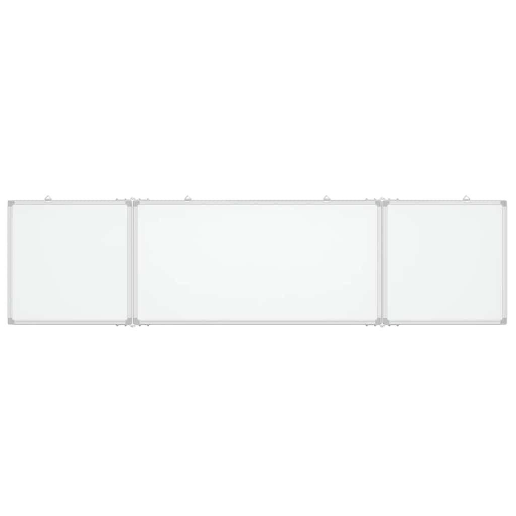 Magnetic Whiteboard Foldable 78.7x19.7x0.7" Aluminium