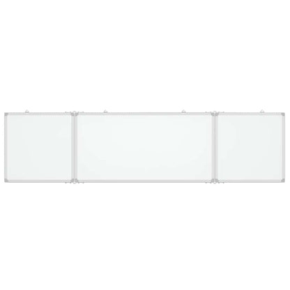 Magnetic Whiteboard Foldable 78.7x19.7x0.7" Aluminium