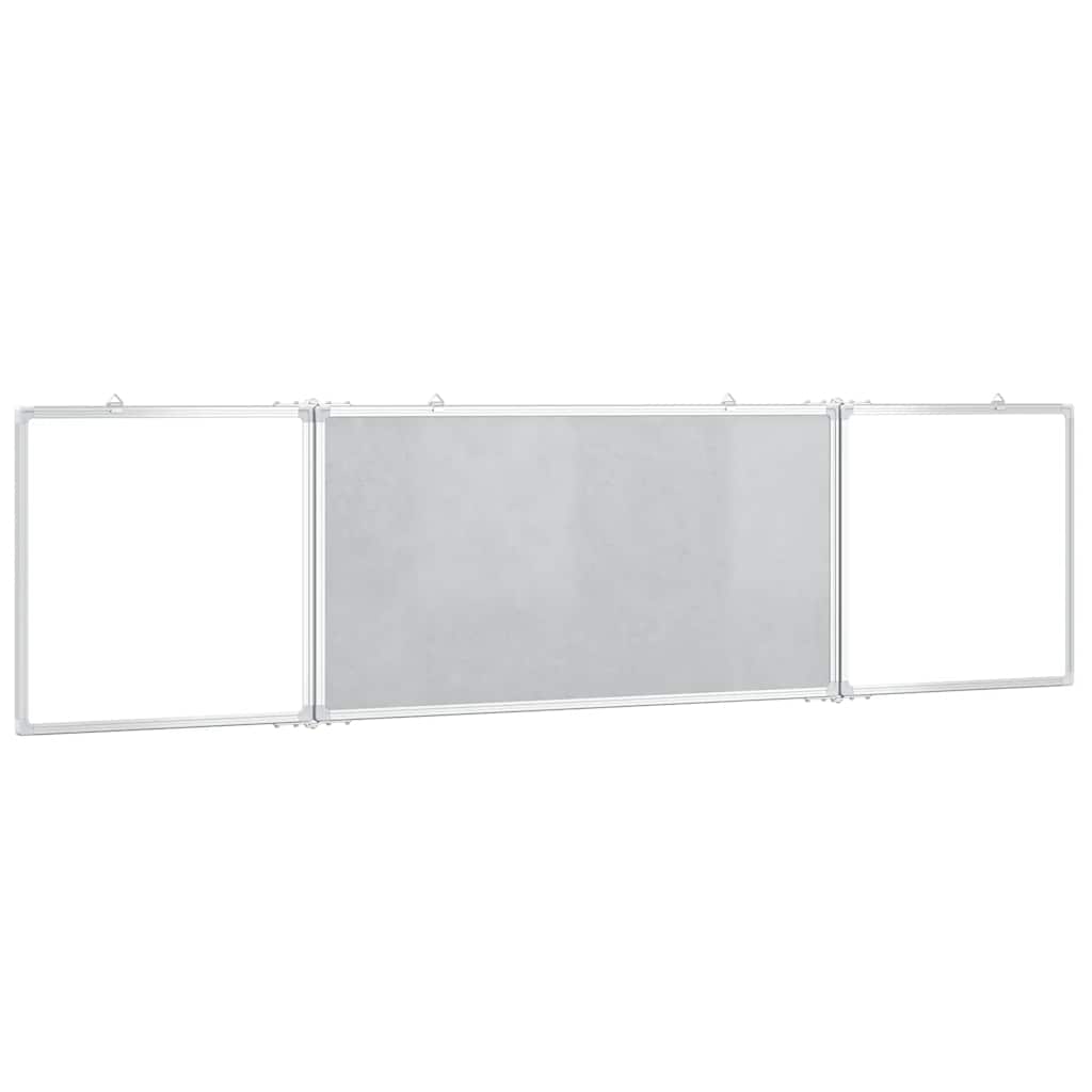 Magnetic Whiteboard Foldable 78.7x19.7x0.7" Aluminium