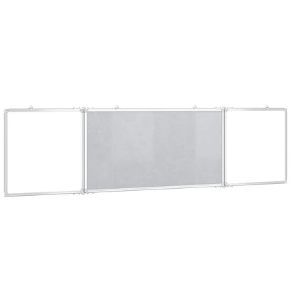 Magnetic Whiteboard Foldable 78.7x19.7x0.7" Aluminium