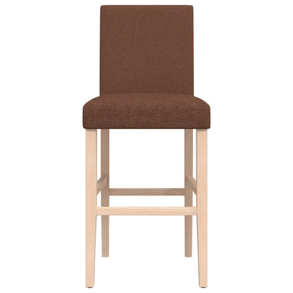 Bar Chair Brown Solid rubber wood, fabric (100% polyester), foam