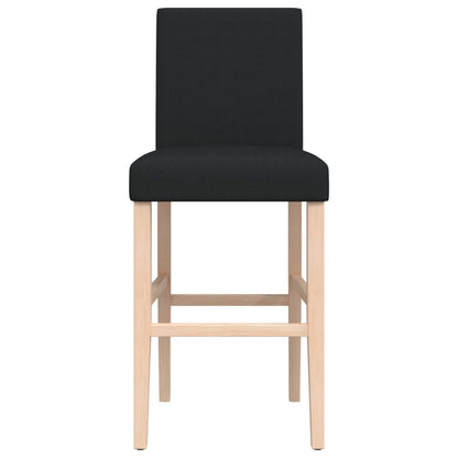 Bar Chair Black Solid rubberwood, fabric (100% polyester) Footrest