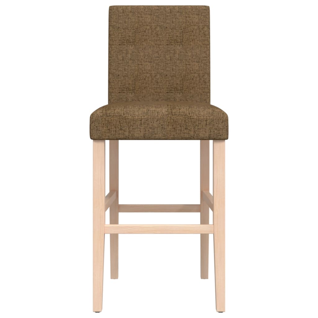 Bar Chair Taupe Solid rubber wood, 100% polyester fabric Extra Tall